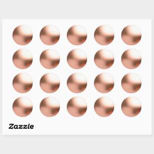 Faux Foil Rose Gold Blank Template Classic Round Sticker