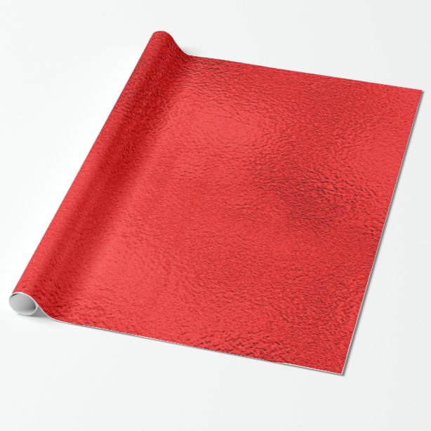 Red Foil Wrapping Paper Zazzle UK