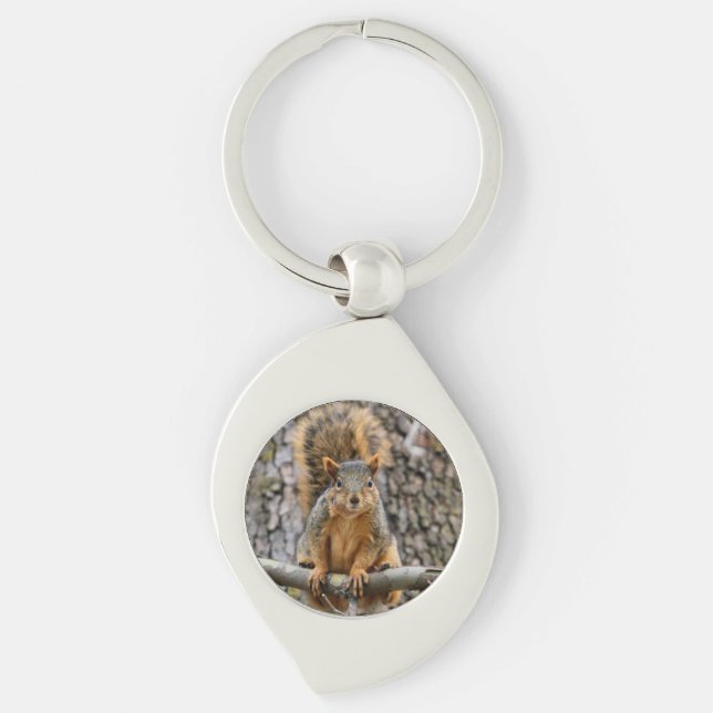 Faux fox squirrel key ring (Front)