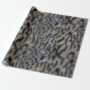 Faux Fur Leopard Wrapping Paper