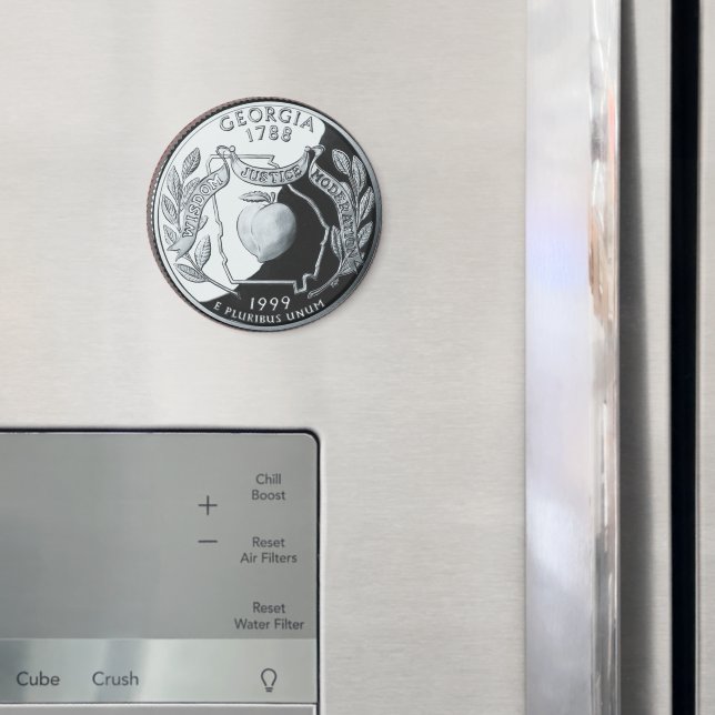 Faux Georgia State Quarter Magnet (In Situ (Fridge))