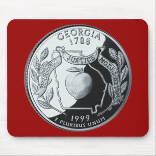 Faux Georgia State Quarter Mouse Mat