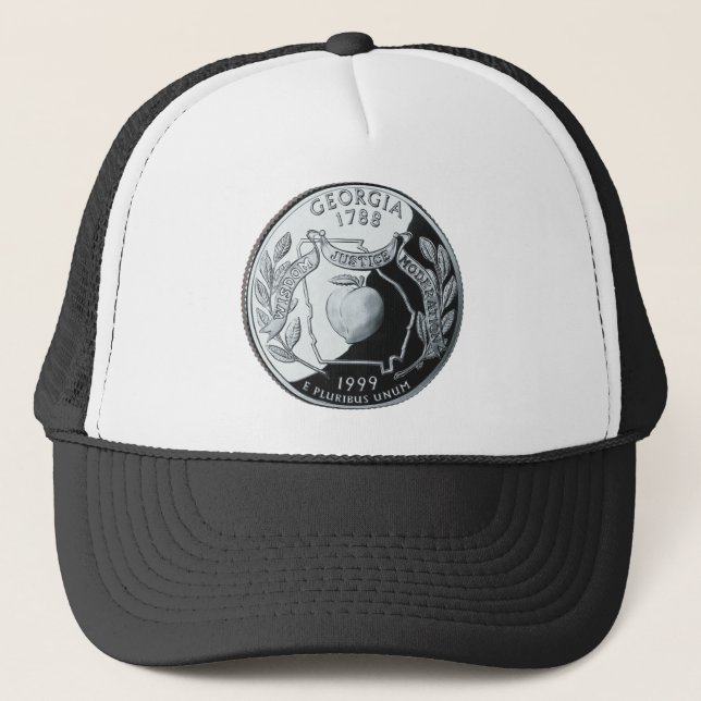 Faux Georgia State Quarter Trucker Hat (Front)