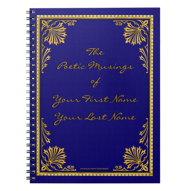 Faux Gilded Leather (Personalised) Notebook (Front)