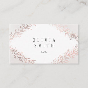 Faux gilded rose gold botanical elegant wedding place card