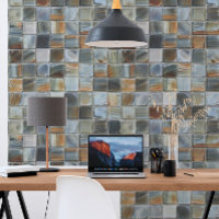 Faux Glass Neutral Squares