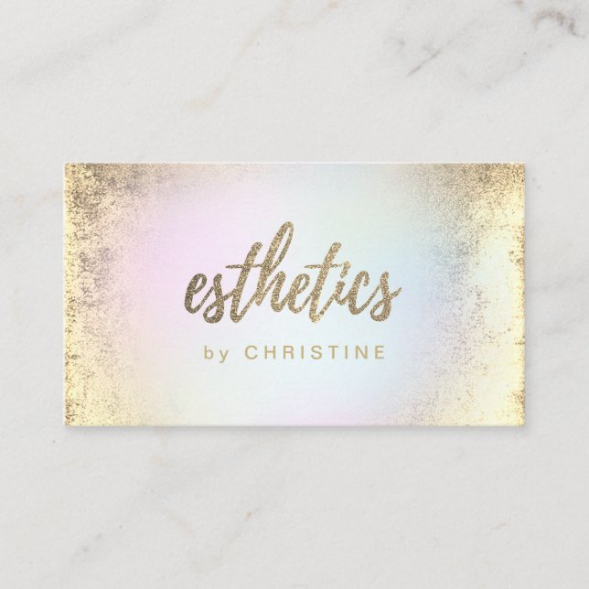• FAUX glitter aesthetics script Business Card (Front)