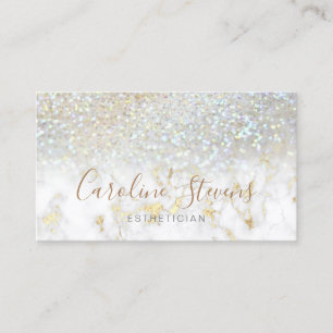 FAUX glitter and marble background Business Card