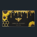 faux glitter bee and sunflowers desk mat<br><div class="desc">please note this is a printed product with no real glitter</div>