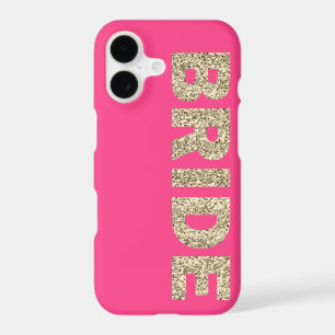 Faux Glitter Bride iPhone 7+ Case in Pink