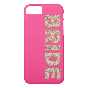 Faux Glitter Bride iPhone 7 Case in Pink