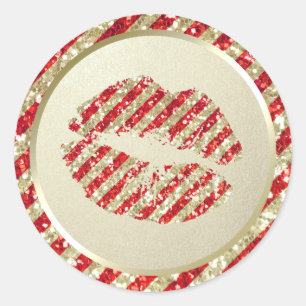 Faux Glitter Christmas DIY Handmade Lip Balm Label