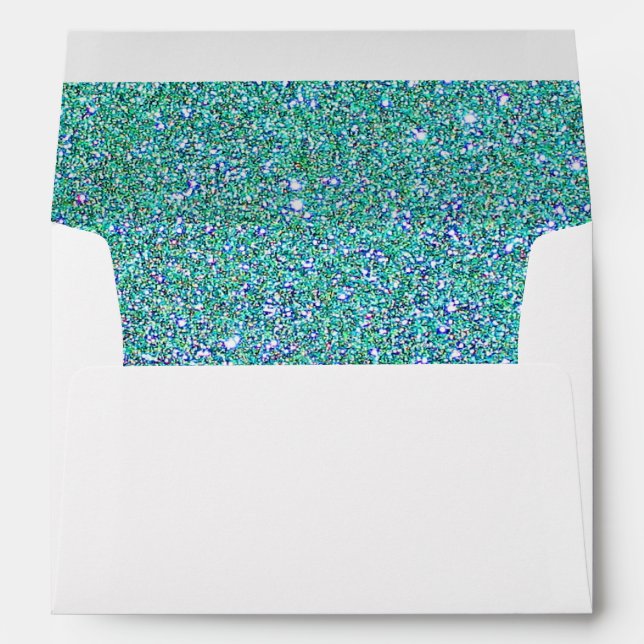 Faux Glitter Confetti Foil Sparkle Envelope (Back (Bottom))