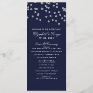 FAUX Glitter confetti navy and silver Programs Programme
