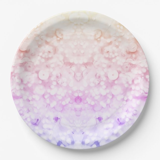 Faux Glitter Confetti Paper Plate (Front)