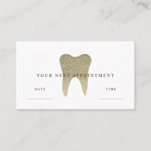 Faux Glitter Dental Appointment Card