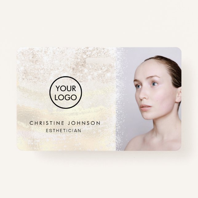 •faux glitter design ID badge (Front)