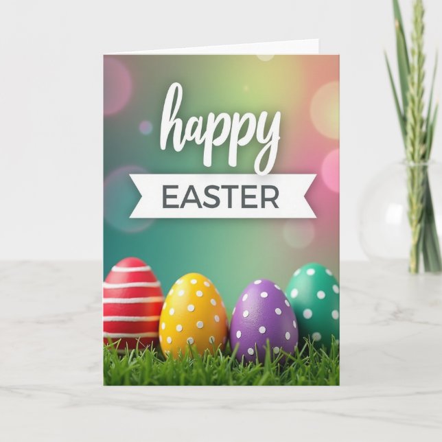 Faux Glitter Easter Joy Card (Front)