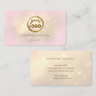 faux glitter effect logo business card