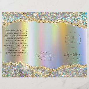 Faux glitter foil sequin brochure
