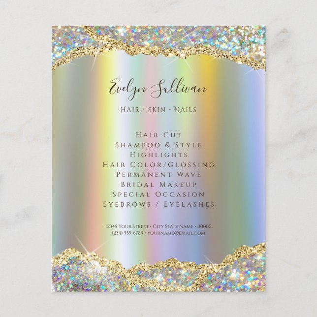 Faux glitter foil sequin flyer (Front)