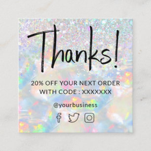 faux glitter gemstone opal texture discount card
