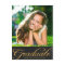 Faux Glitter Graduation Invite Postcard / Black