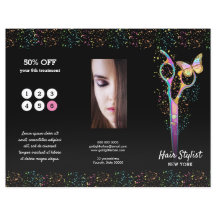 faux glitter hair stylist brochure