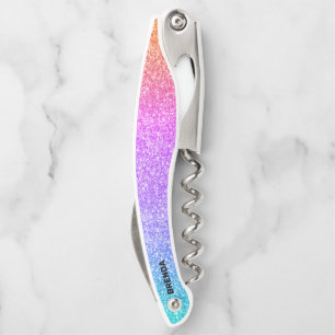 Faux glitter ombre corkscrew