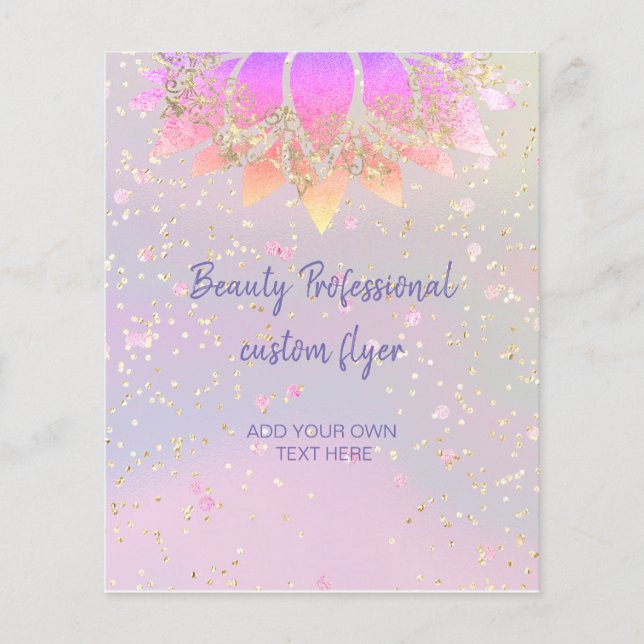 •faux glitter on faux holographic effect flyer (Front)