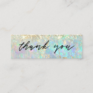 faux glitter opal background mini business card