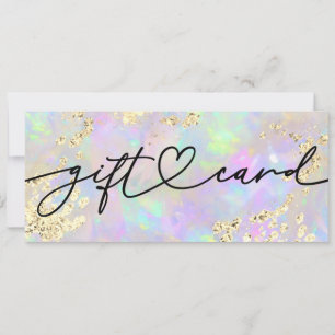faux glitter opal gift certificate