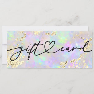 faux glitter opal gift certificate