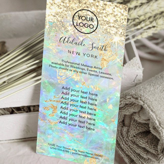 faux glitter opal rack card (Creator Uploaded)