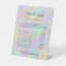 faux glitter pastel opal price list Pedestal Sign