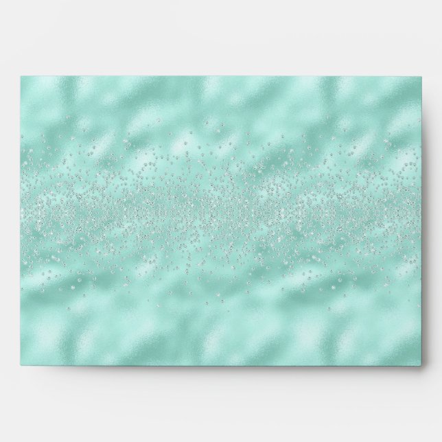 Faux Glitter Pastel Sparkle Elegant Shiny Chic Envelope (Front)