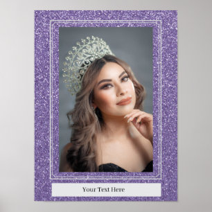 Faux Glitter Personal Portrait Poster