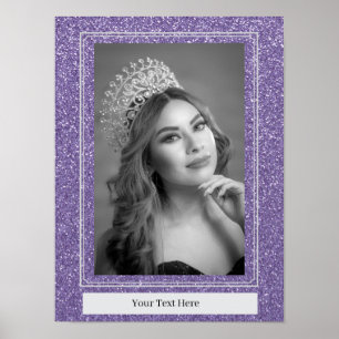 Faux Glitter Personal Portrait Poster