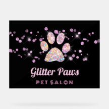 faux glitter pet salon