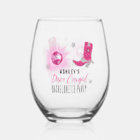 Faux Glitter Pink Disco Cowgirl Bachelorette Party