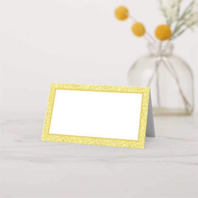Faux Glitter Place Card (Front)
