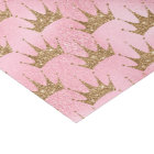 Faux glitter Princess golden crown party tissue
