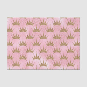 Faux glitter Princess golden crown party tissue Paper