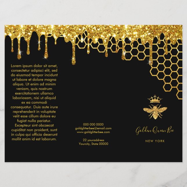 faux glitter queen bee brochure (Front)