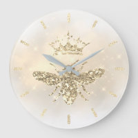 faux glitter queen bee design