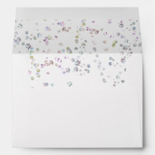 faux glitter rhinestones background envelope
