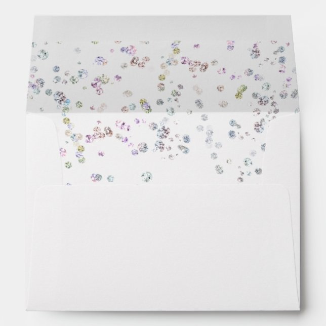 faux glitter rhinestones background envelope (Back (Bottom))