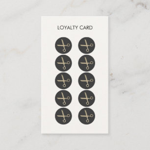 Faux Glitter Scissors Loyalty Card