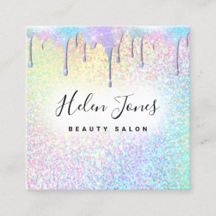 FAUX glitter Square Business Card