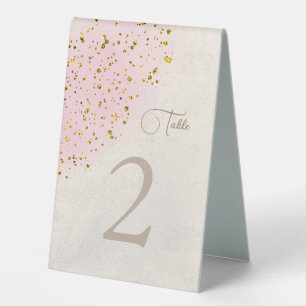 faux glitter table number